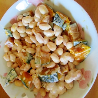 カボチャと大豆の簡単サラダ